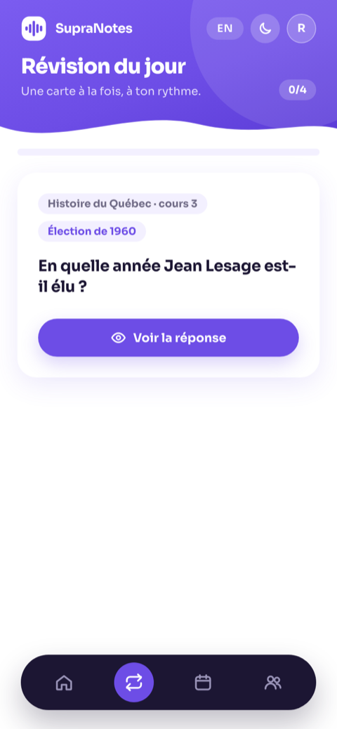 Révision du jour